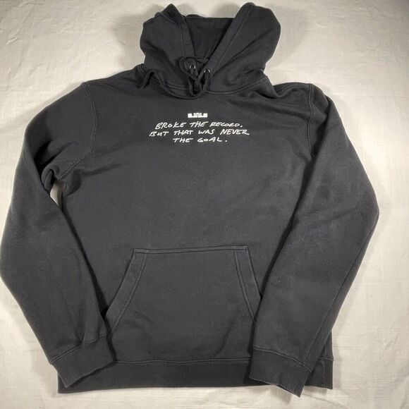 Nike Black LeBron James NBA All-Time Scoring Record Pullover Hoodie Size Medium - Picture 3 of 7